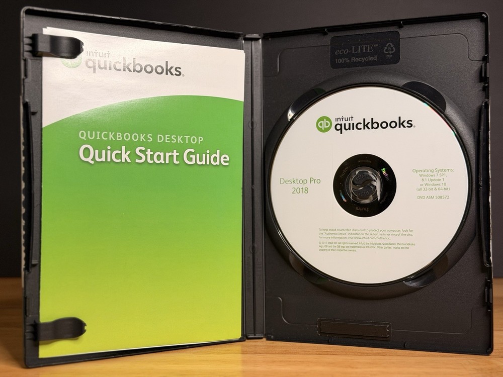Quickbooks Desktop Pro 2018 Windows Accounting Retail -NO SUBSCRIPT10N- TESTED