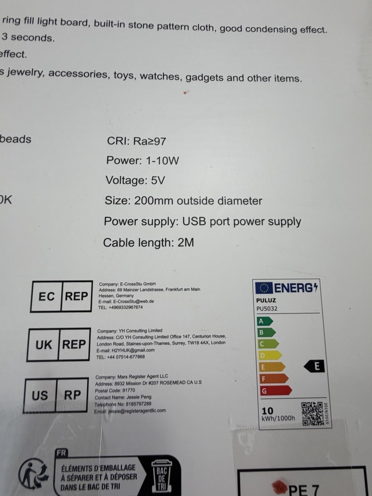 LIGHT BOX PULUZ 30cm FOLDABLE LED RING LIGHT STUDIO PHOTO STUDIO RING LIGHT NEW