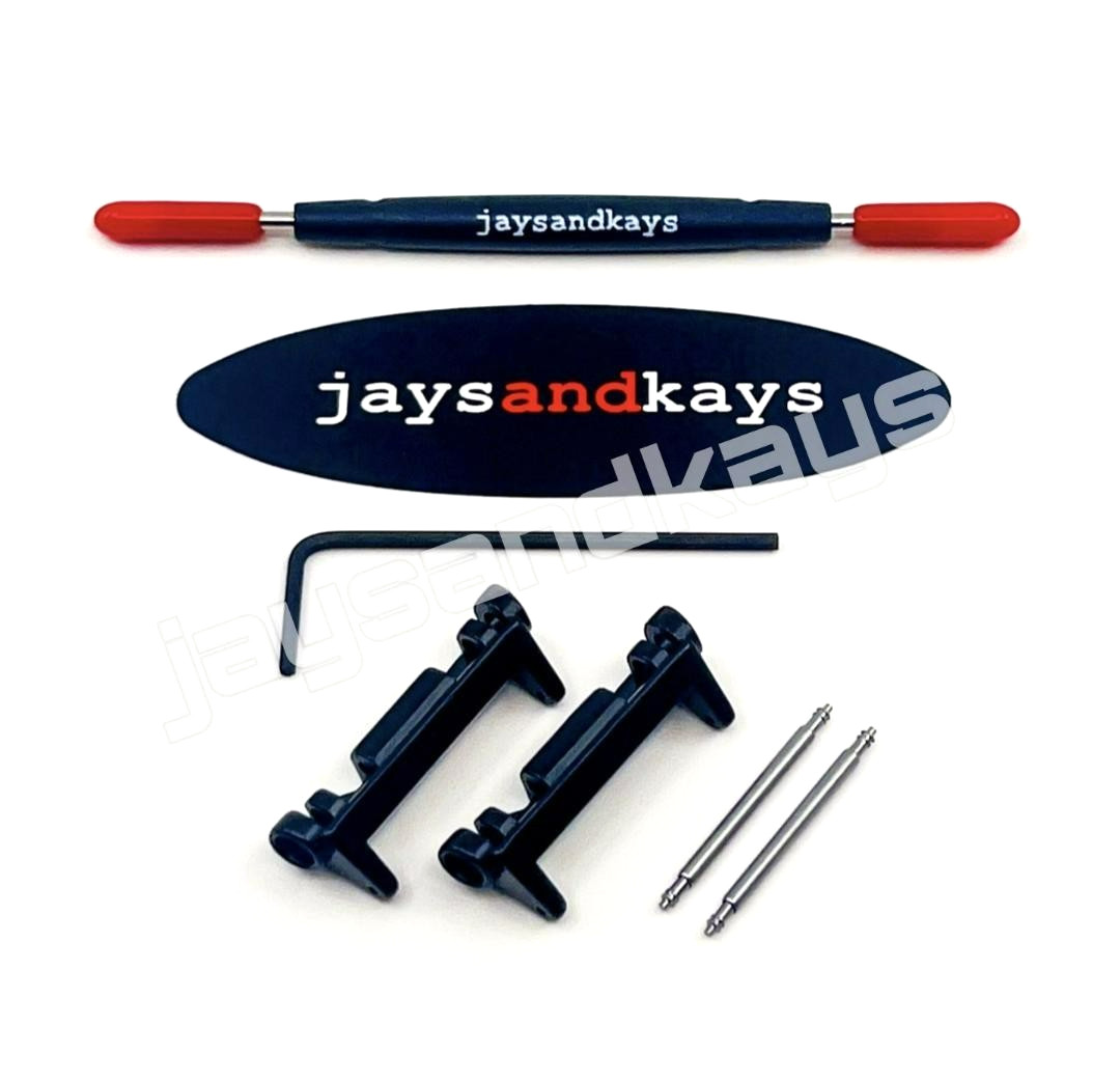 JaysAndKays® Metal Adapters Kit for Casio GShock GBD200 and 22mm Straps GBD-200