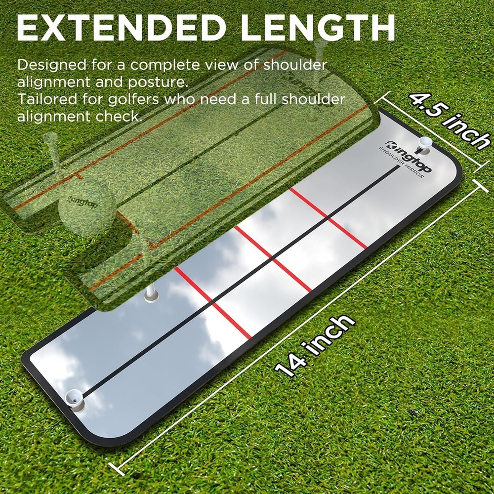 Golf Putting Mirror Alignment Putting Training Aids Consistency & Accuracy Ideal