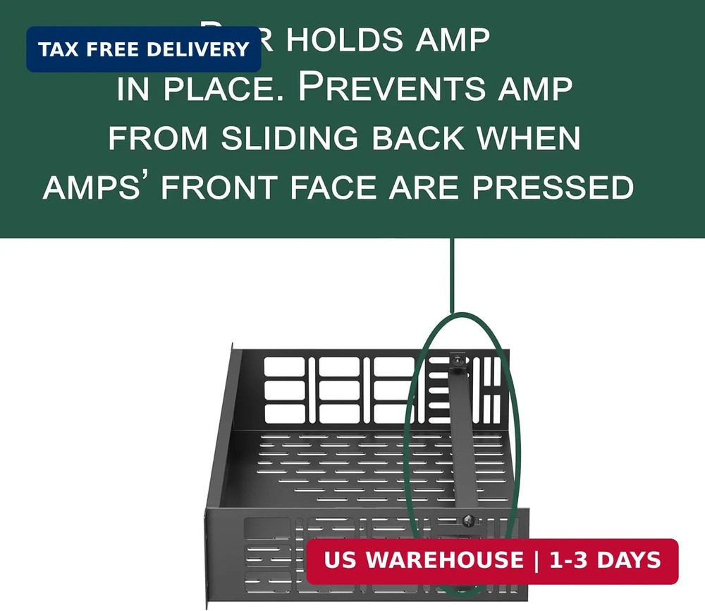 ynVISION.DESIGN Custom Rack Shelf Compatible with SONOS AMP | Rack Mountable | 1