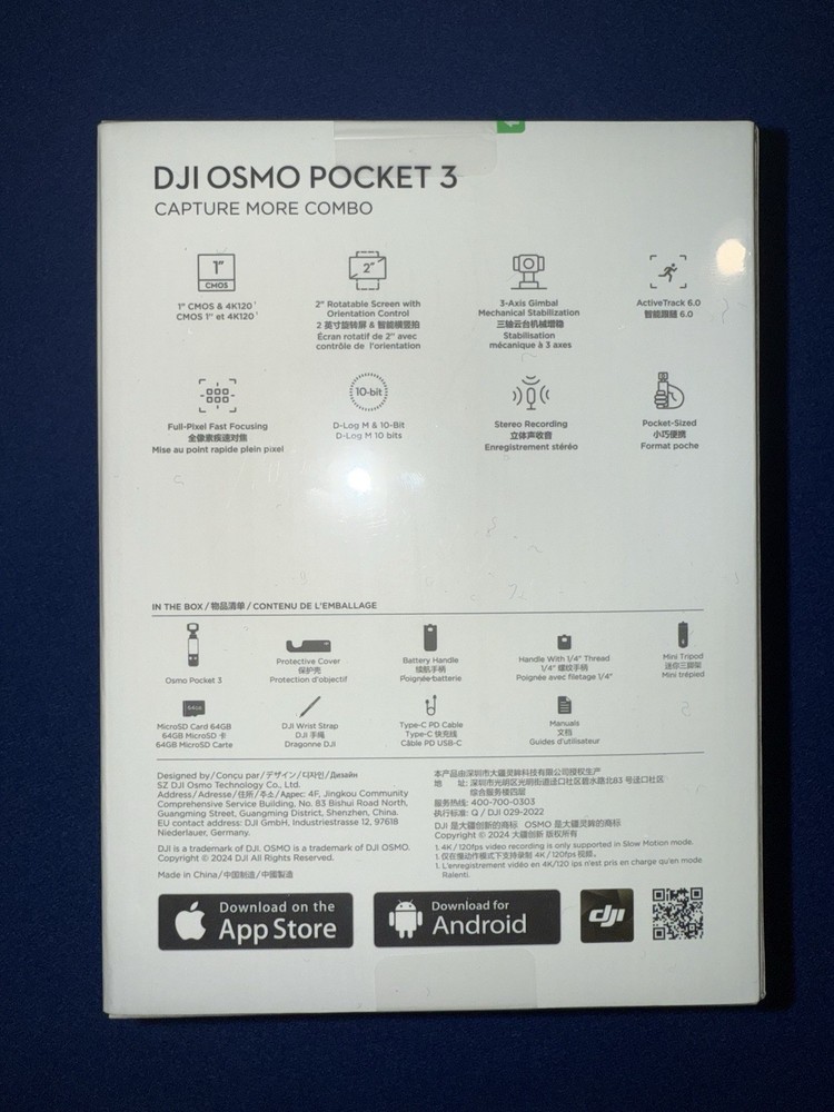 DJI Osmo Pocket 3 CAPTURE MORE COMBO Gimbal Stabilizer Camera Bundle