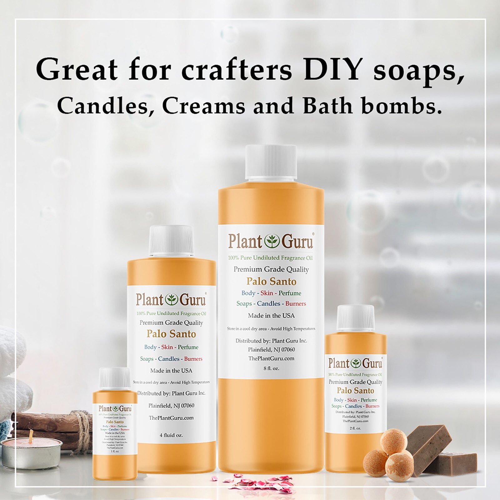 Palo Santo Fragrance Oil For Candle, Soap Making, Diffuser and Burners