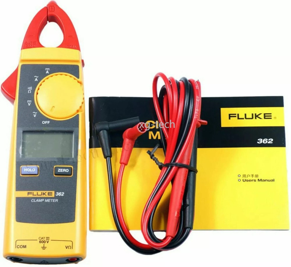 Fluke 362 Digital compact Clamp Meter Handheld AC/DC 600V, 200AMP, 3000Ω /