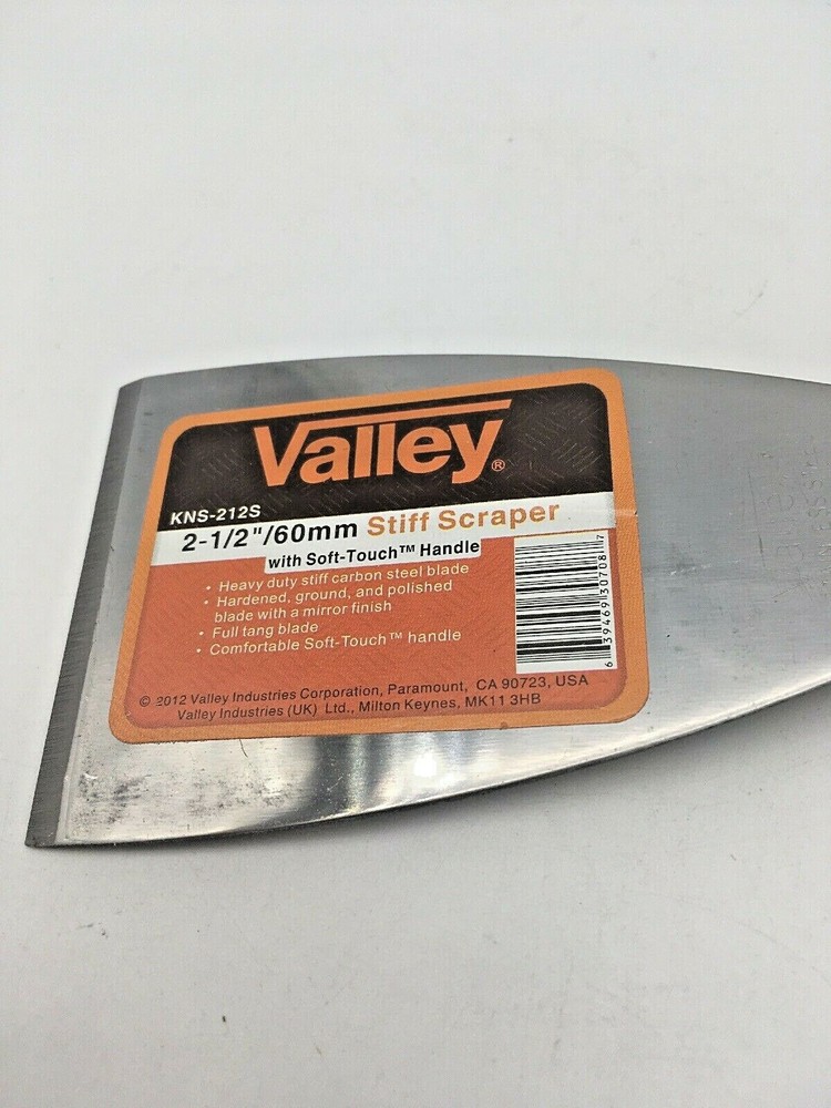 2 1/2” Stiff Scraper Putty Knife Soft-Touch Plastic Handle