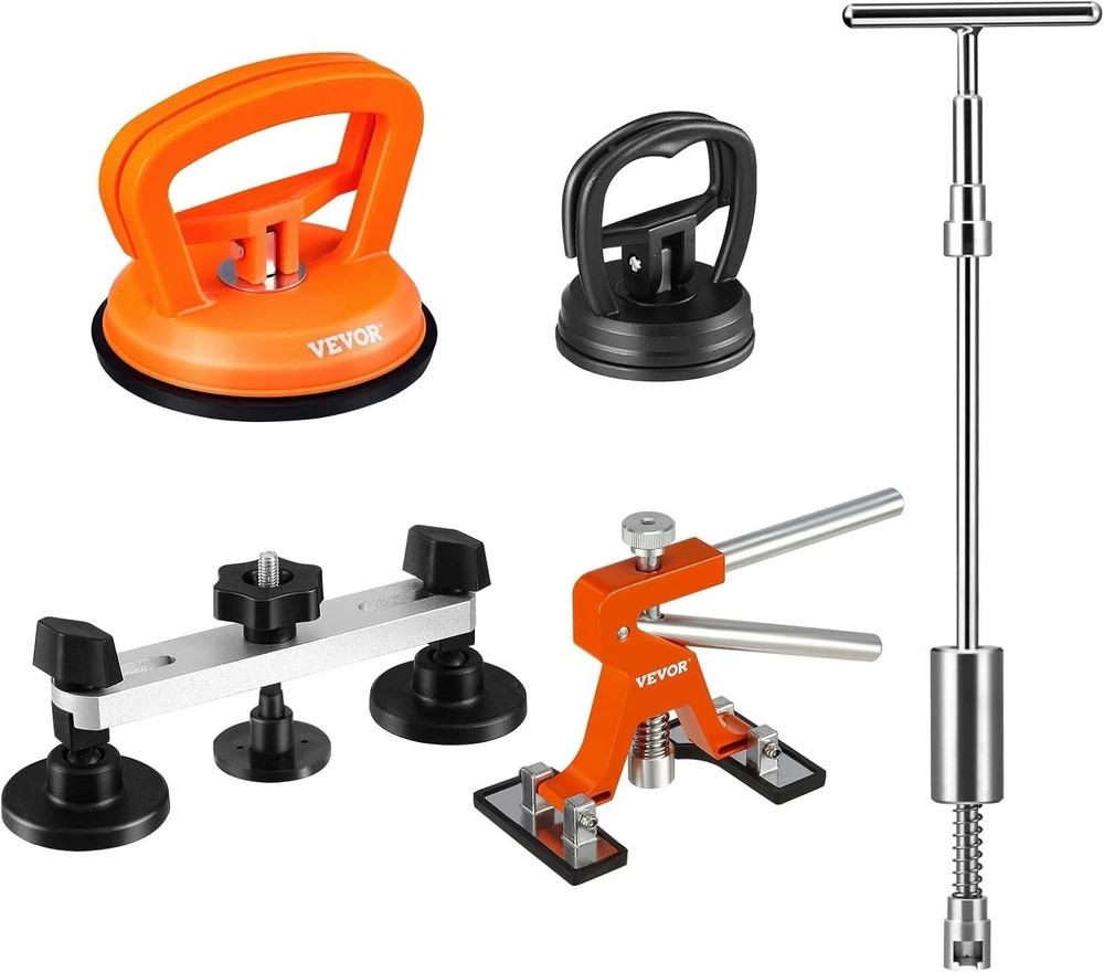 Versatile Dent Puller Set for Car Repairs, Includes Slide Hammer & Suction Cups