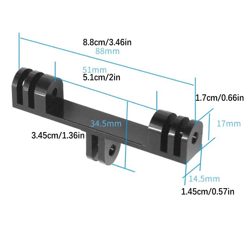Dual Head Flash Light Camera Mount Bracket Bridge Extender Extension Holder D