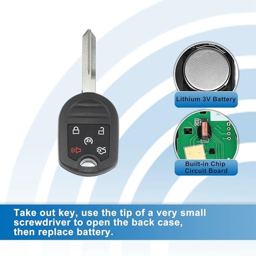 5 Button Car Keyless Entry Remote Control Replacement Key Fob Proximity Smart