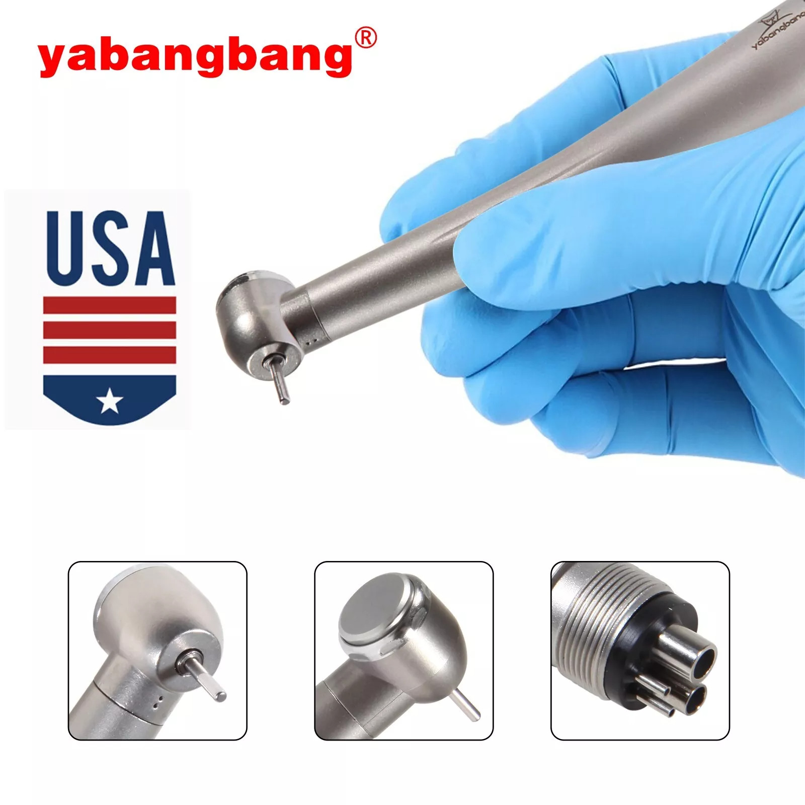 10*NSK Style PANA MAX Dental High Speed Turbine Handpiece Push Button 4Hole SALE
