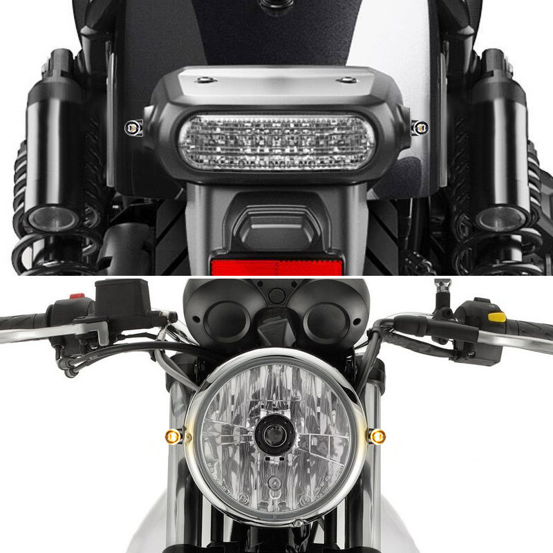 4pcs LED Mini Motorcycle Turn Signal Indicator Brake Light Running Lamp DRL 12V