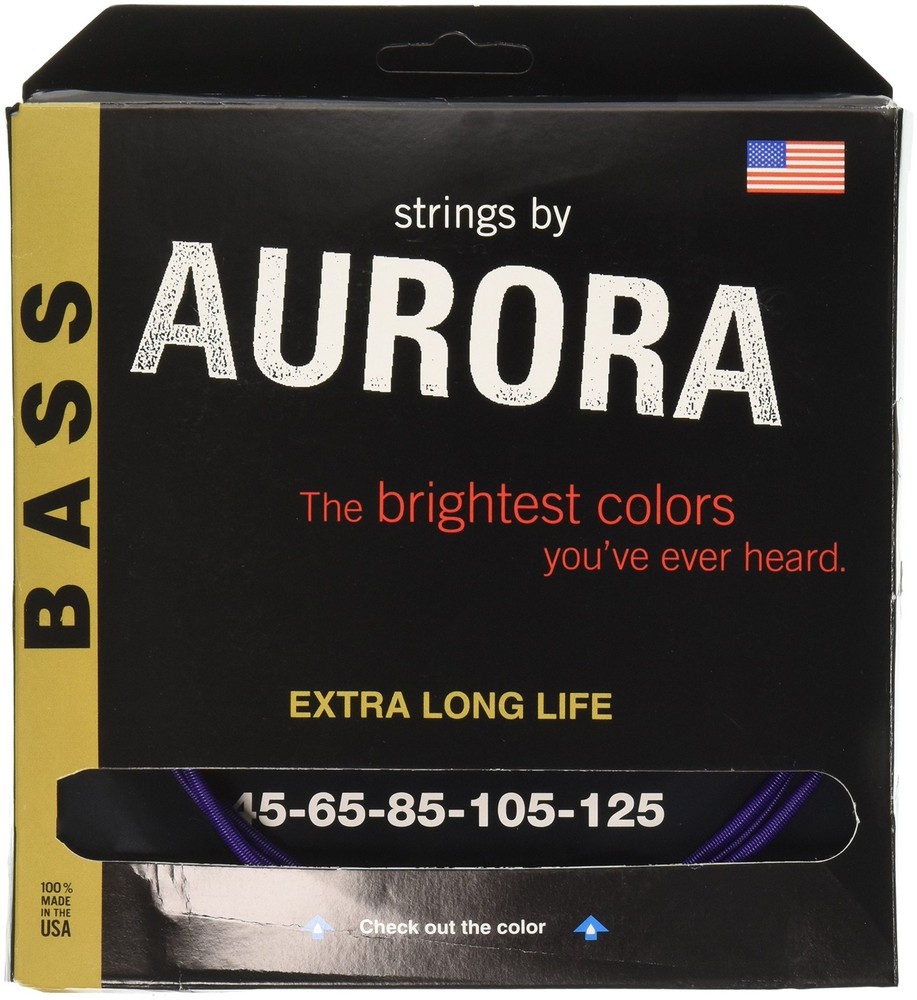Aurora Strings AURPPB5-45 45-125 Bass Strings, Purple