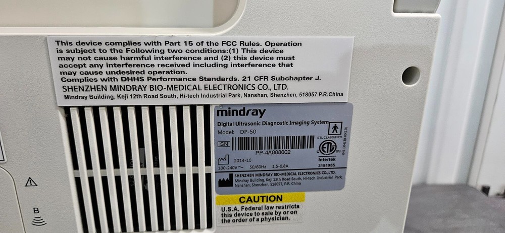 Mindray DP-50 Ultrasound