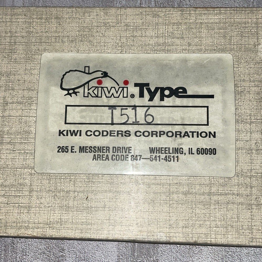 Used KIWI TYPE FONT CODERS CODER PACK TYPE T516,WHEELING, IL