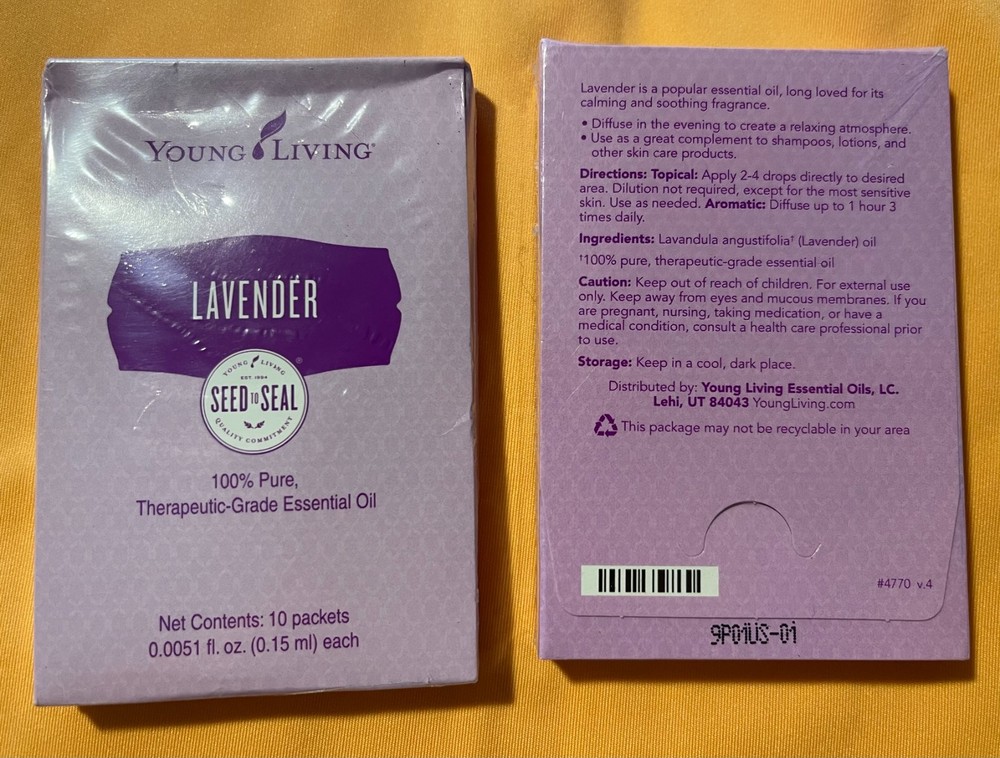 Young Living Essential Oils Sample / Travel Packets