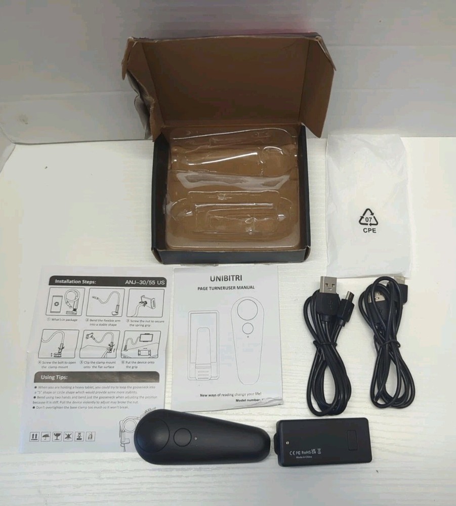 RF Remote Control Page Turner For Tablet Or  E-book reader-USB Charging UNIBITRI