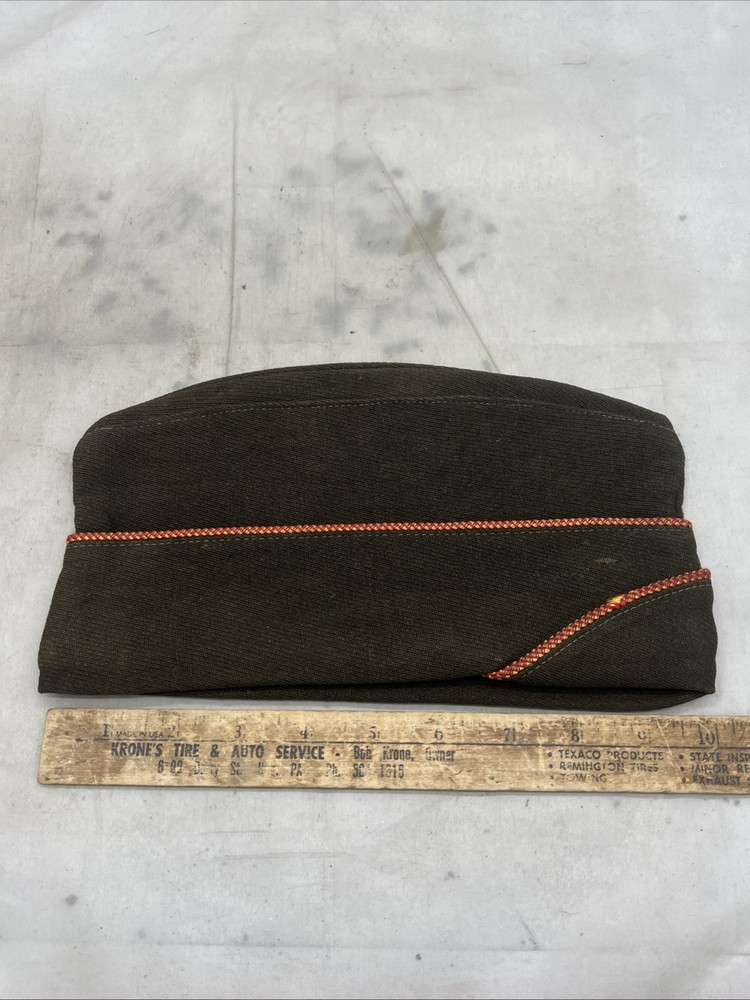 WW2 US Army Ordnance Piped Overseas Cap OD (FF71