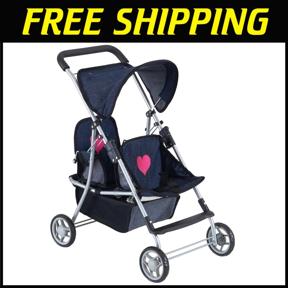 Toddler Toy Stroller with Retractable Canopy