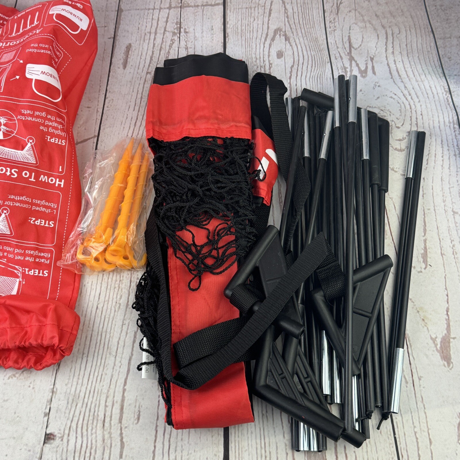 2x Portable Kids Soccer Goal Set 5x3FT Backyard Pop Up Soccer Net with Carry Bag