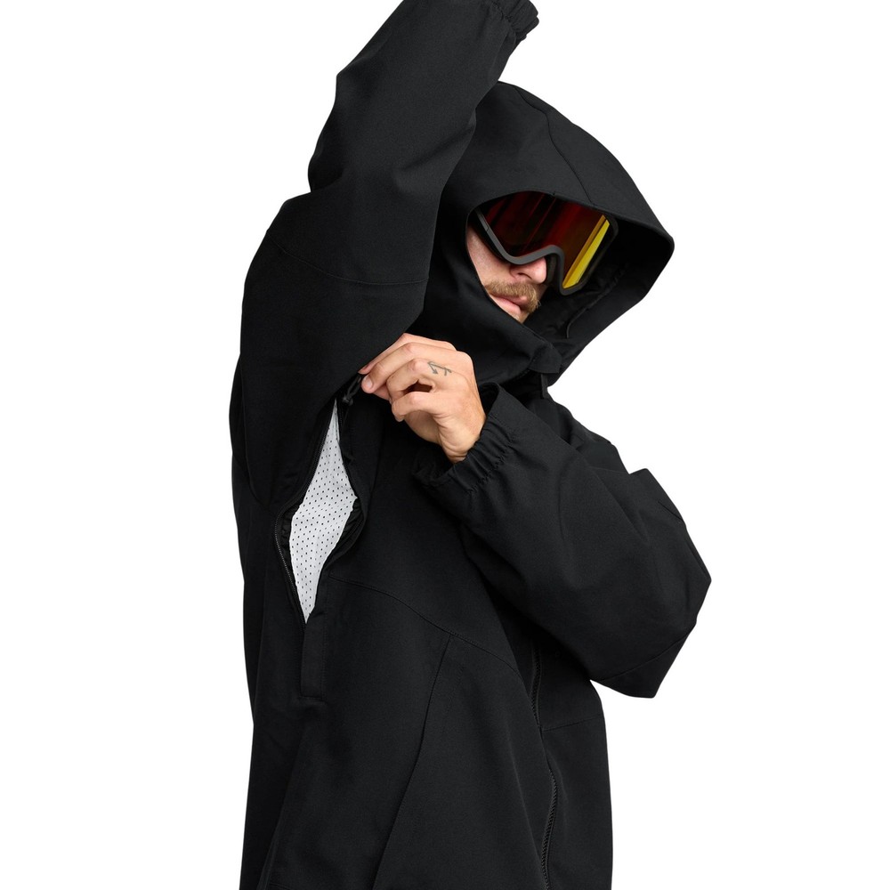 Volcom Brighton Full Zip Men's Winter Jacket, Black, Small