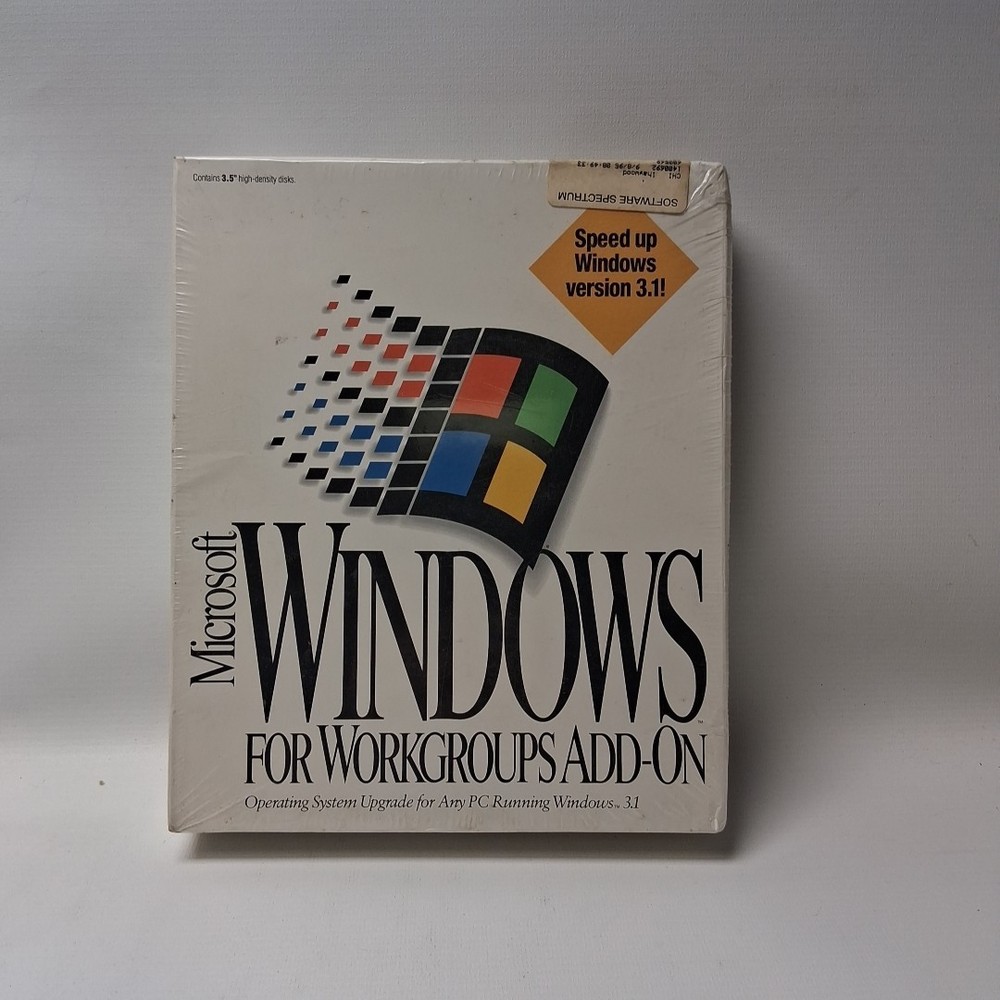 Microsoft Windows for Workgroups Add-on Upgrade for 3.1 Sealed