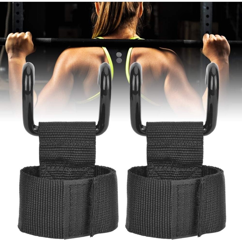 2PCS Fitness Squat Lifting Pull-Up Wrist Hook Strength Training Pull Power Hook