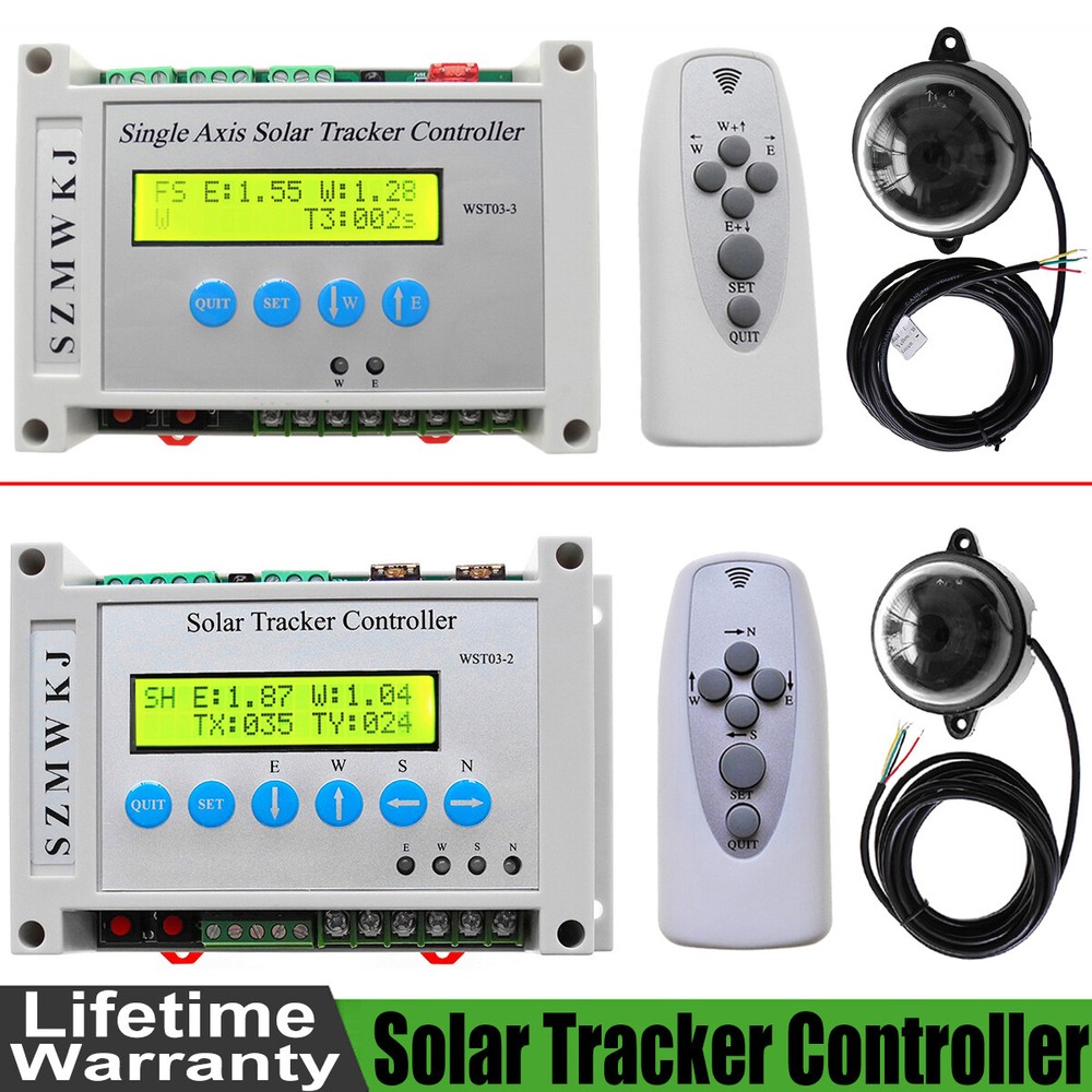 LCD Single/Dual Axis Solar Tracker Controller DIY Solar Panel Tracking System AT
