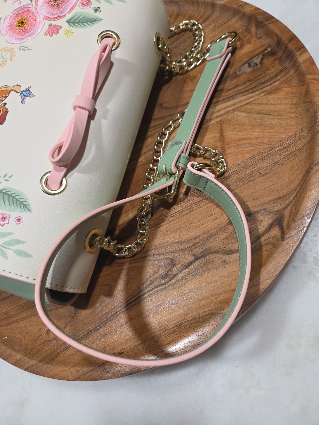 LOUNGEFLY DISNEY Crossbody Bag BAMBI THUMPER FLOWER Purse With WALLET !