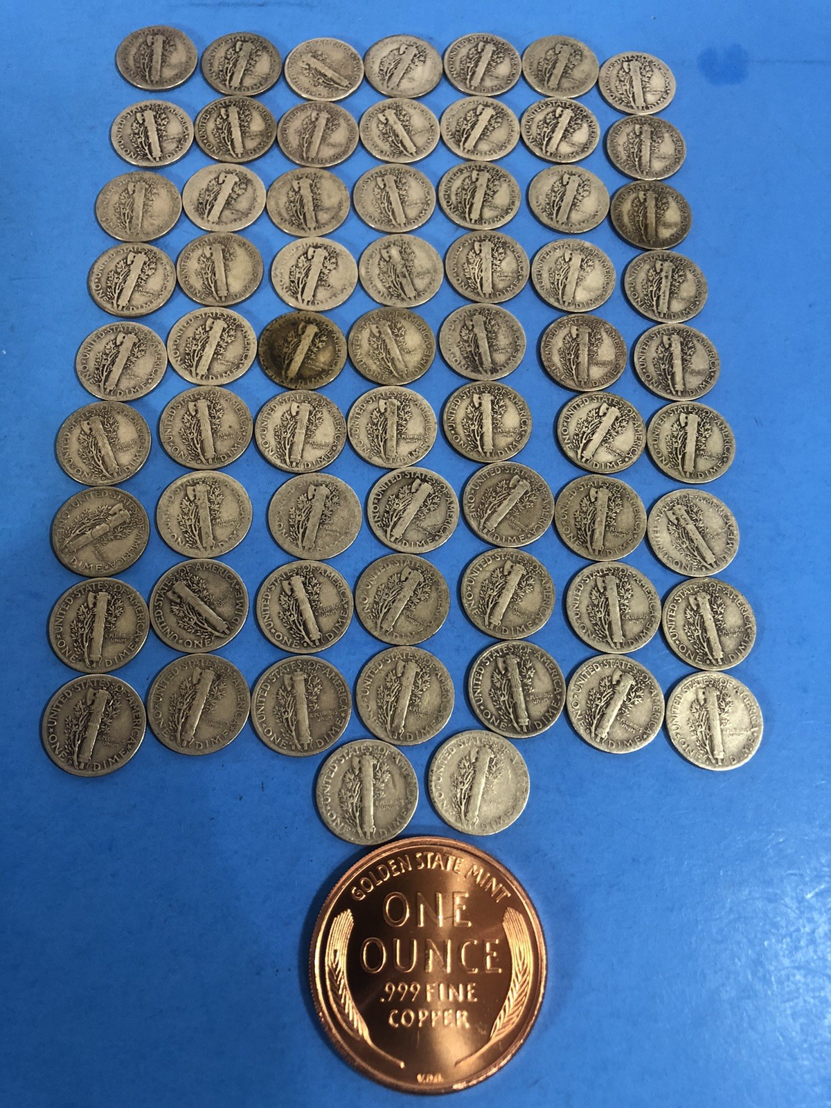 65 SILVER MERCURY DIMES MIXED DATES 20’s 30’s 40’s Constitutional Coins + Bonus