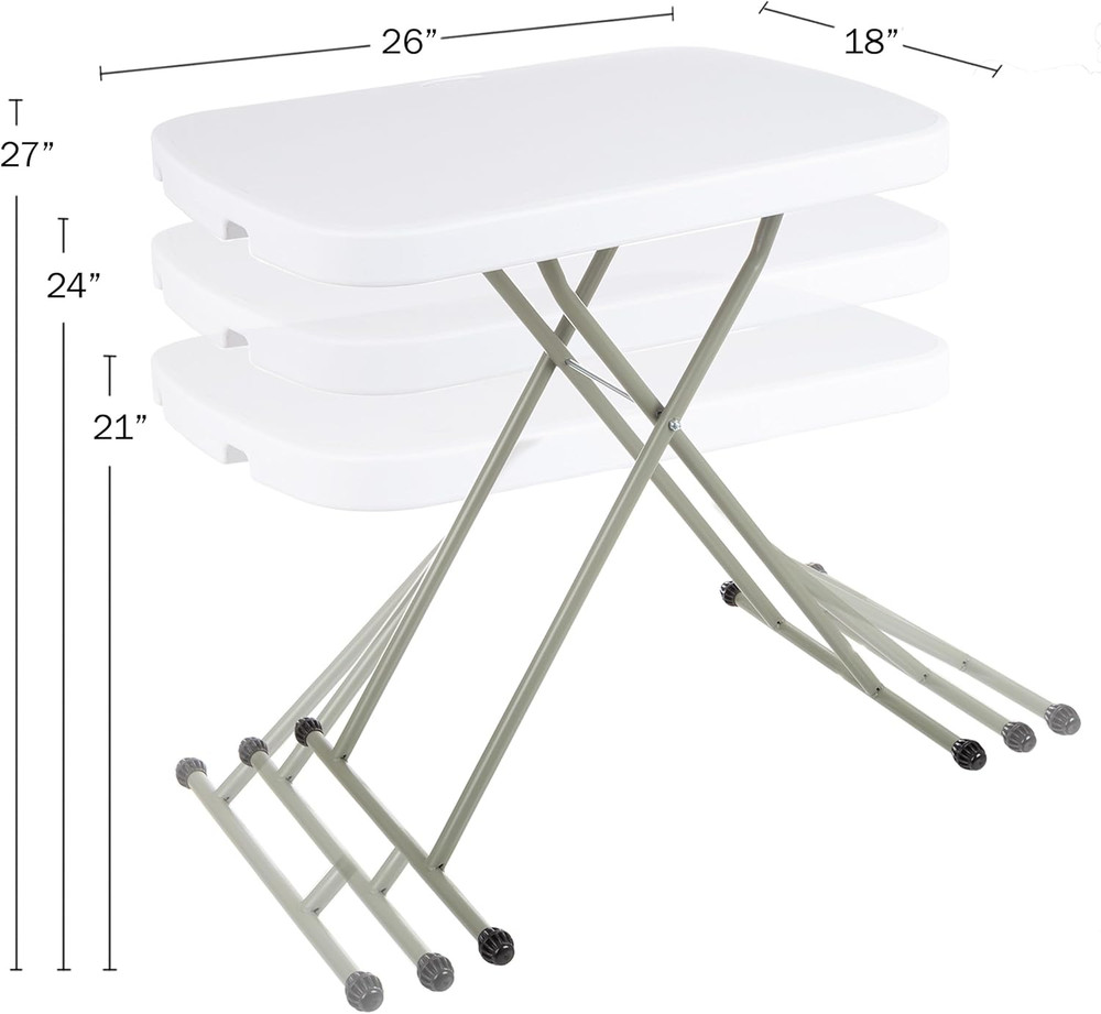 Folding Table - Lightweight Portable Folding Desk - Small Plastic Table for TV T