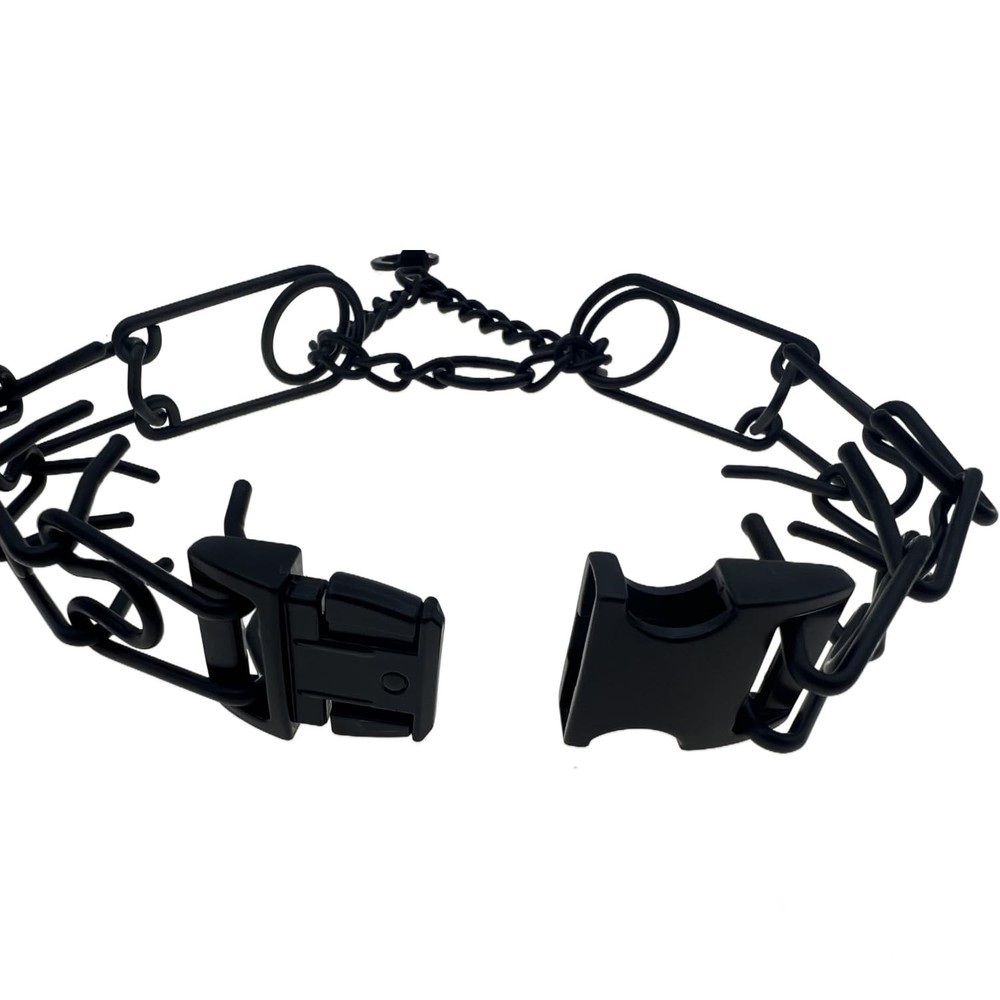 Adjustable Dog Ｎo Pull Ｃollar for Small Medium Large Dogs (Black,