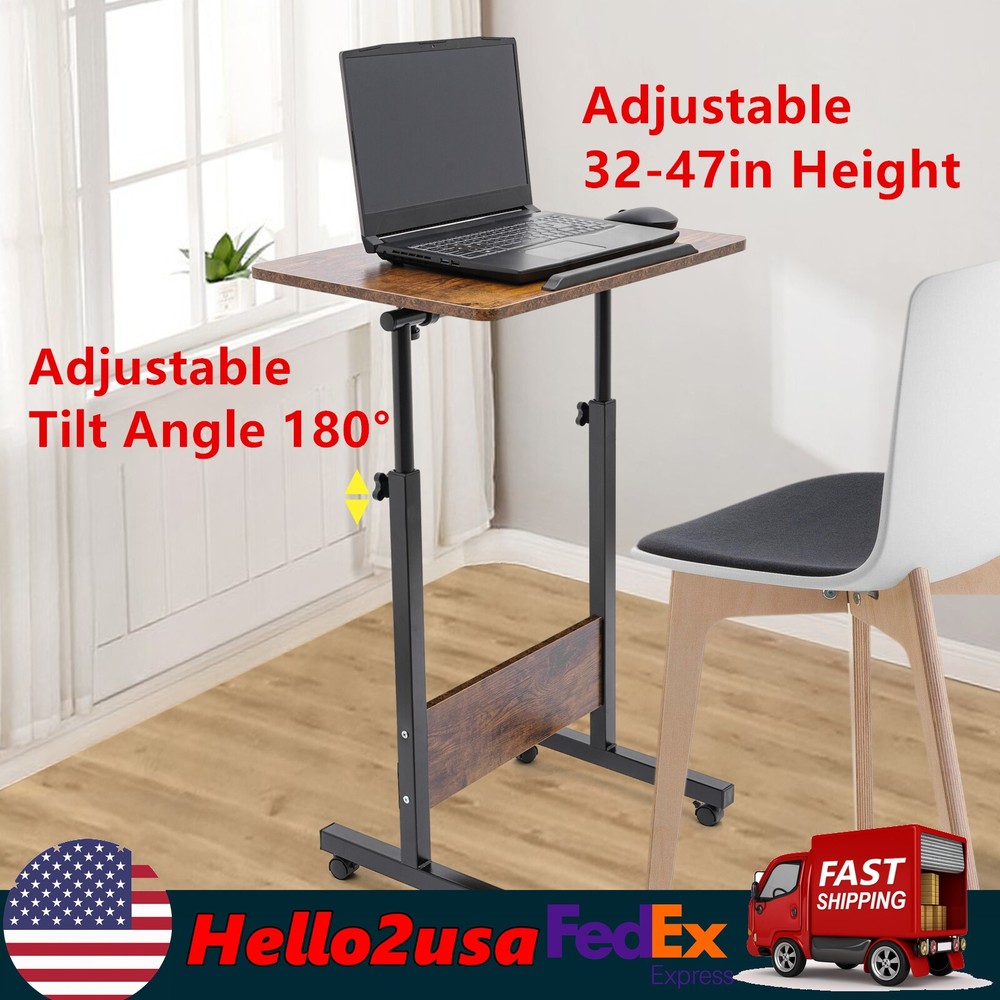 Portable Presentation Podium Rolling Computer Stand with brake Height Adjustable