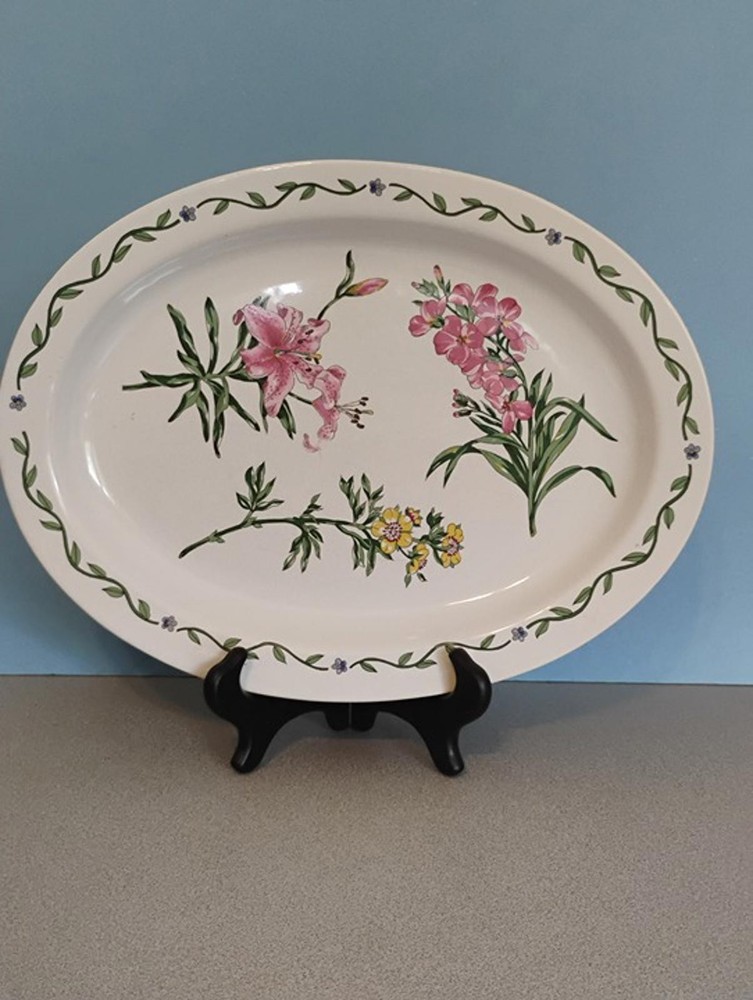 International China Floral Pattern Oval Serving Platter