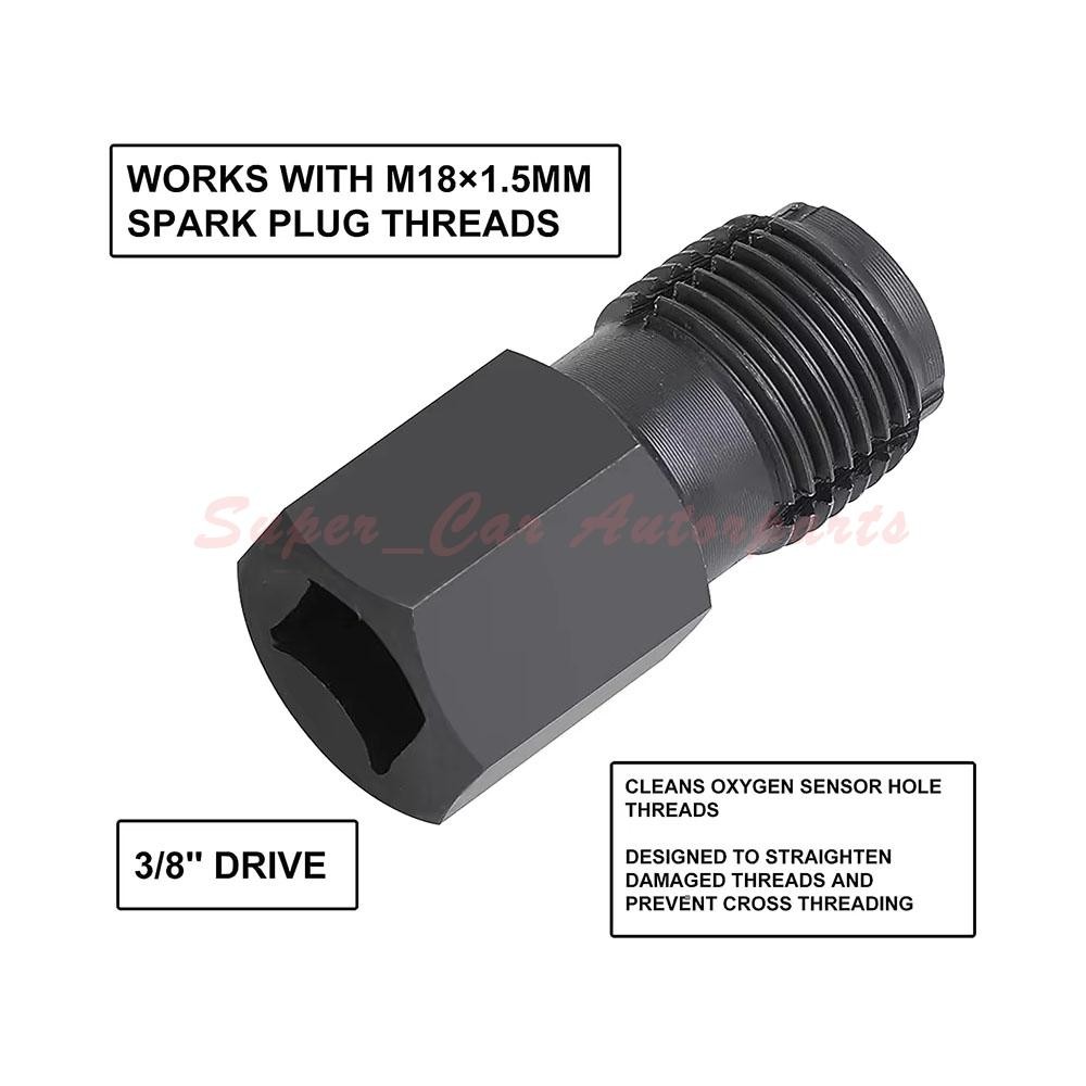 5pcs Oxygen O2 Sensor Socket Remover/Installer Thread Chaser Tool Set Kit 22mm