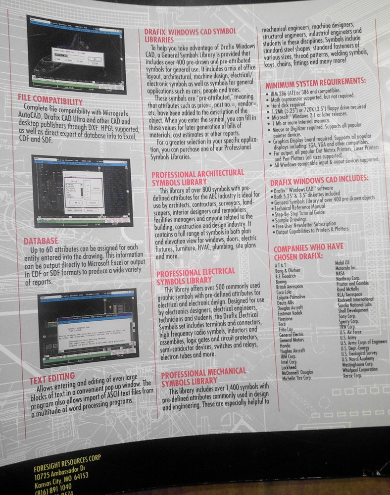 1989 Drafix Windows CAD Press Kit, by Foresight Resources