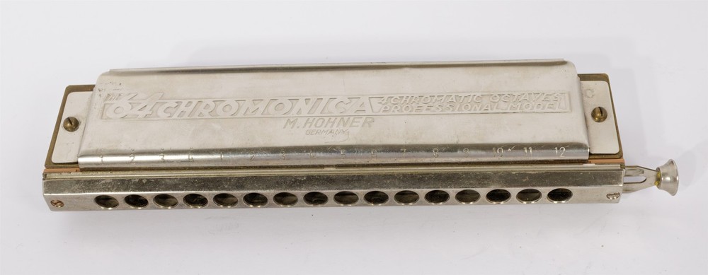 M. Hohner Germany The 64 Chromonica Vintage Harmonica with Case