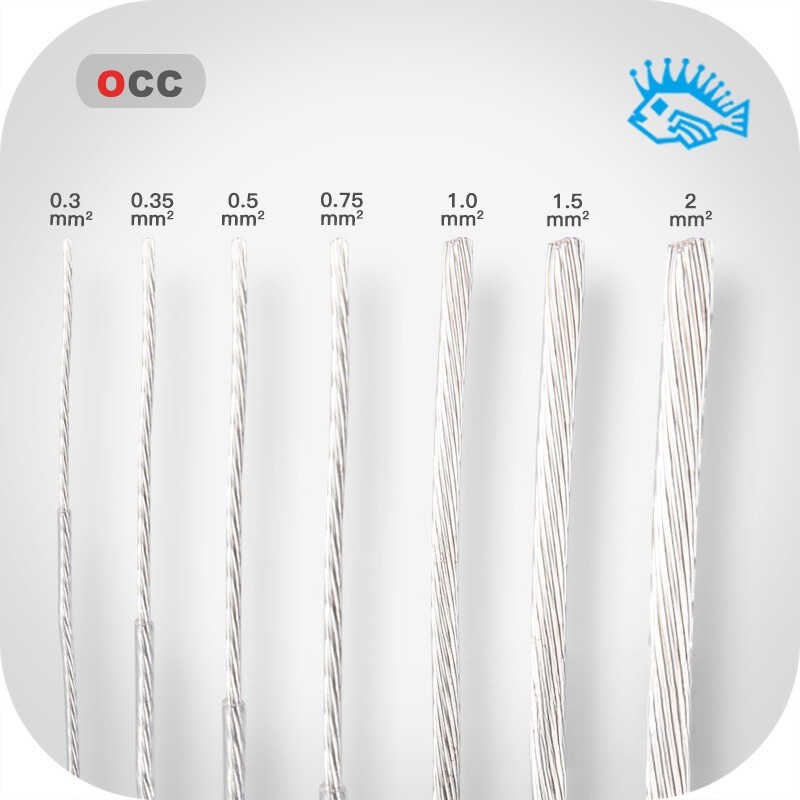 OCC multi-core single crystal silvering wire Teflon outer skin DIY Inside line
