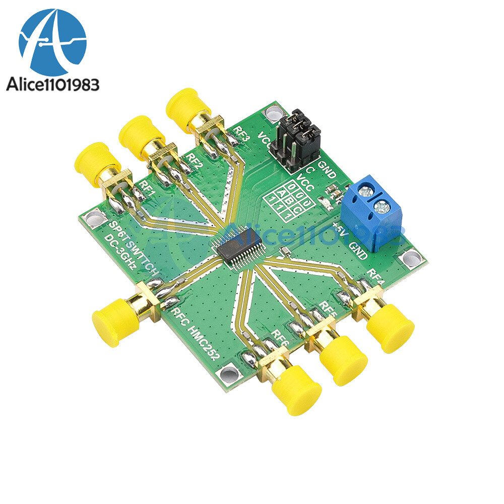 HMC252 DC-3GHz Non-Reflective RF Switch Module Module Single-Pole 6 Throw Switch