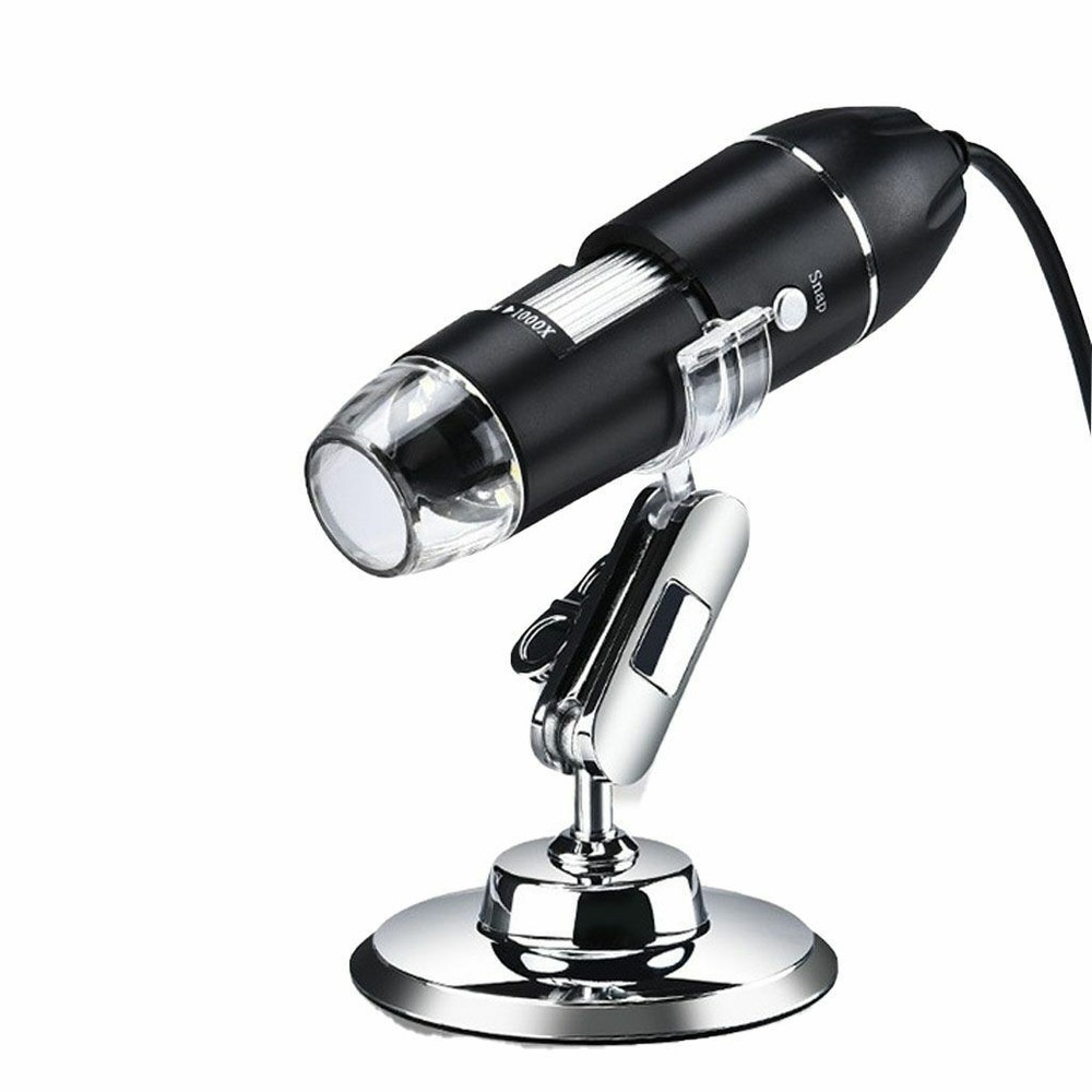 US Professional Digital Microscope 8 LED USB 1000X Magnifier Camera w/ Stand New