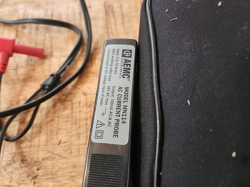 AEMC MN114 AC Current Probe | 1mA-10A Range | 100mV/A Output