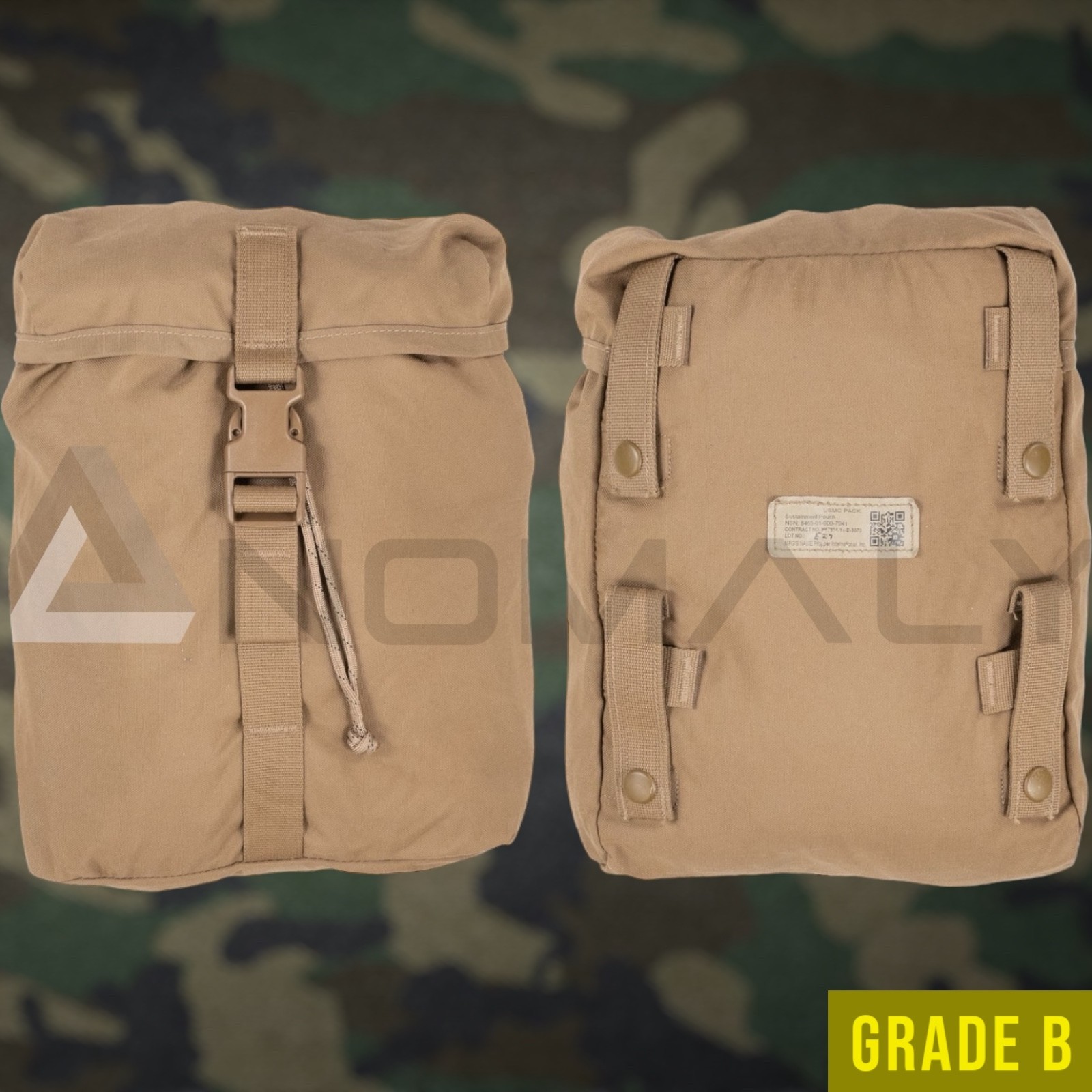 *Lot of 2 Qty* Used USMC FILBE Sustainment Pouch Coyote Brown Molle II FSBE
