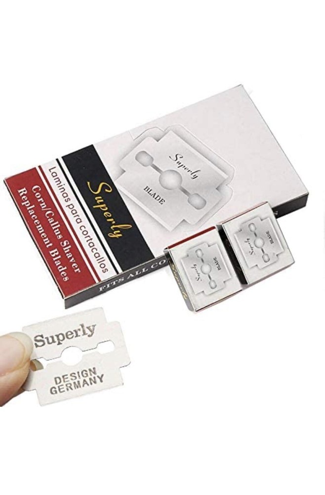 100 Platinum Coated Corn Callus Remover Shaver Replacement Refil Blades