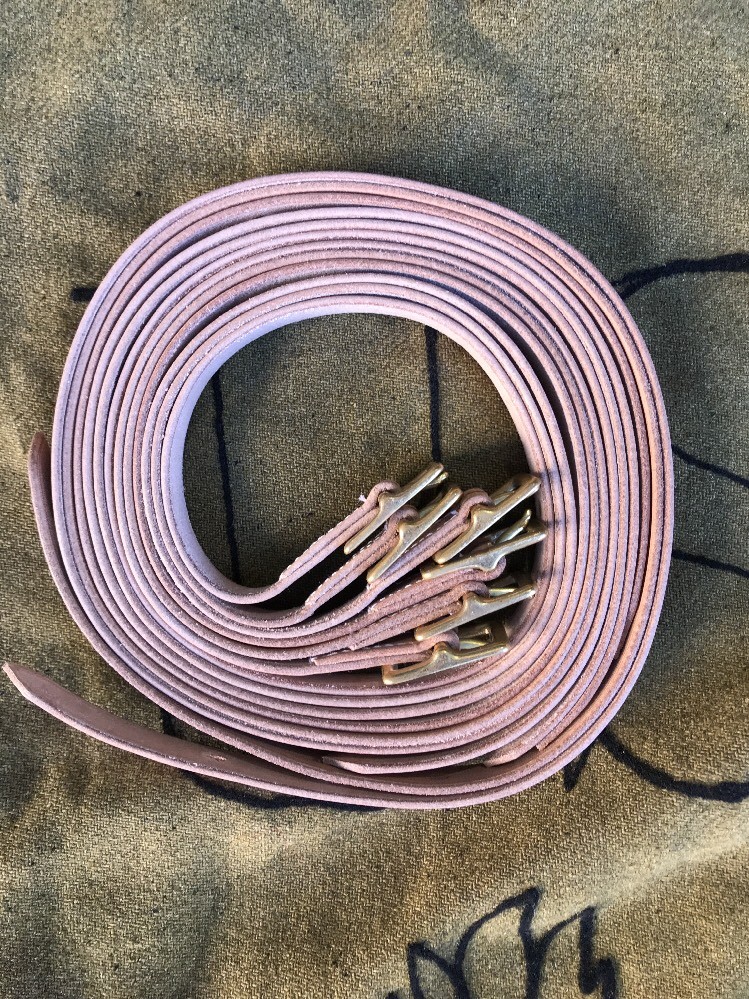 M1904 Leather Coat Straps for McClellan Cavalry Saddle - Set of 6