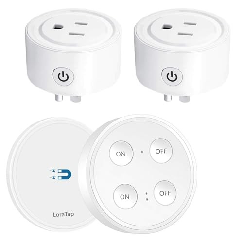 Mini Remote Control Outlet Plug: 656ft Range — Wireless 1 Remote + 2 Outlets