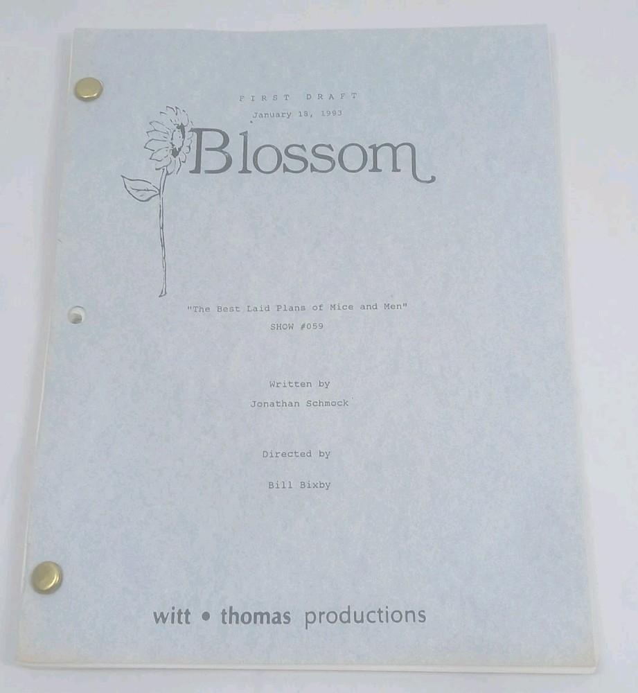 Blossom First Draft Script 1993 Bill Bixby Directed