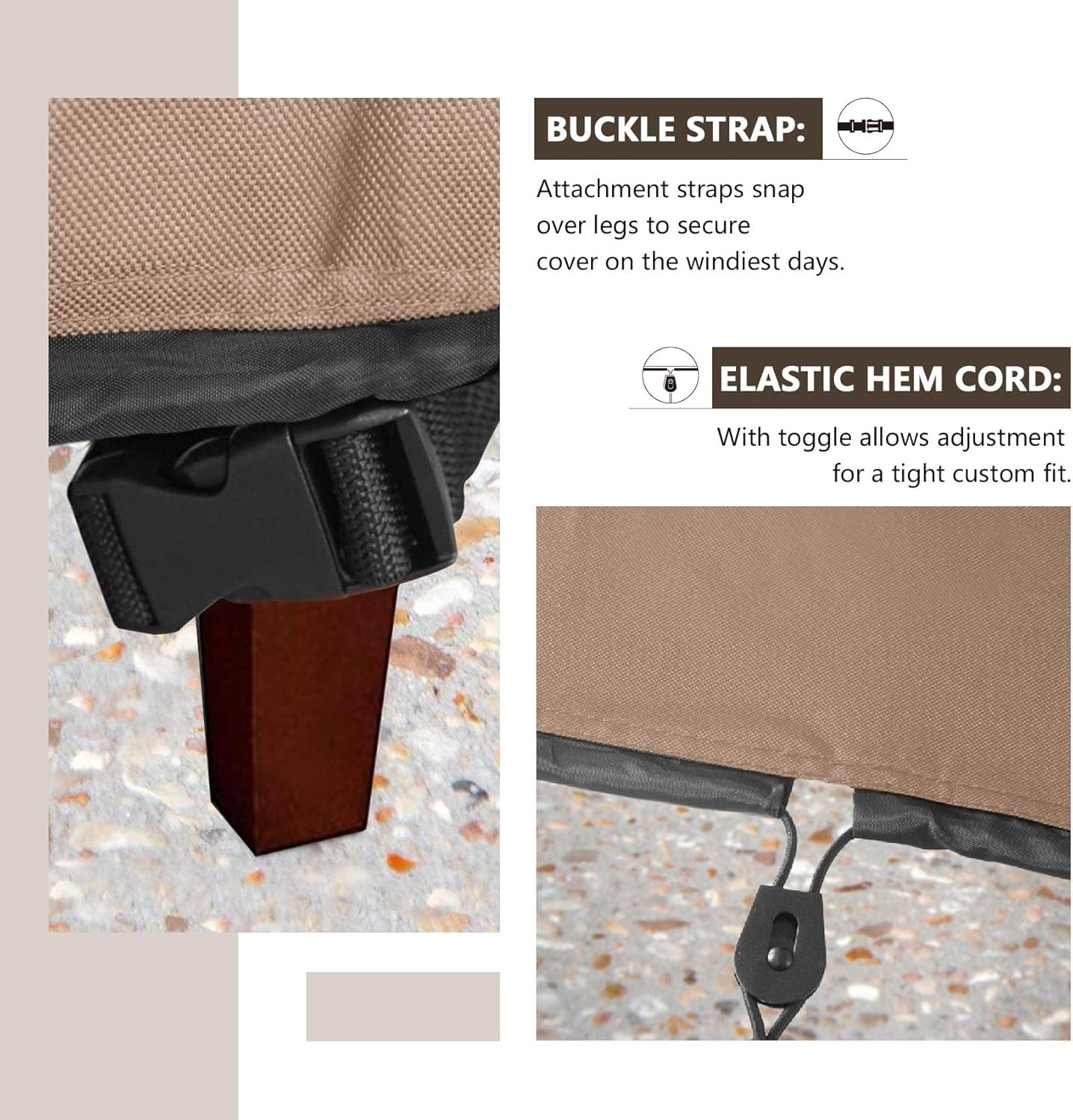 Durable Waterproof Outdoor Lounge Chair Cover - 80L x 28W, Perfect Protection