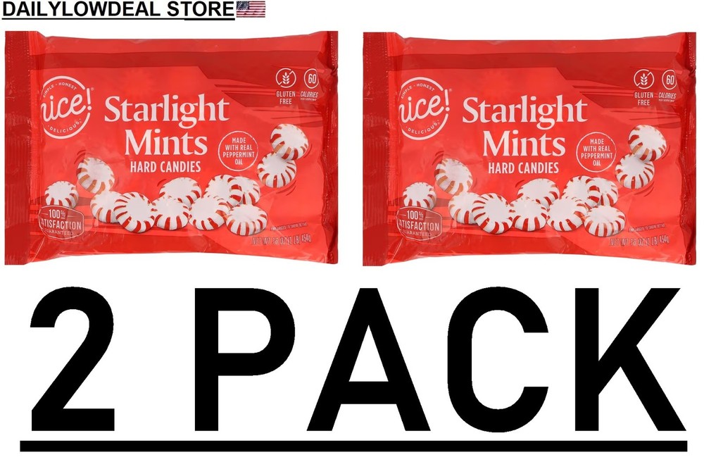 2 PACK - Starlight Mints Hard Candy, 1 lbs. (Total 2 Lbs)