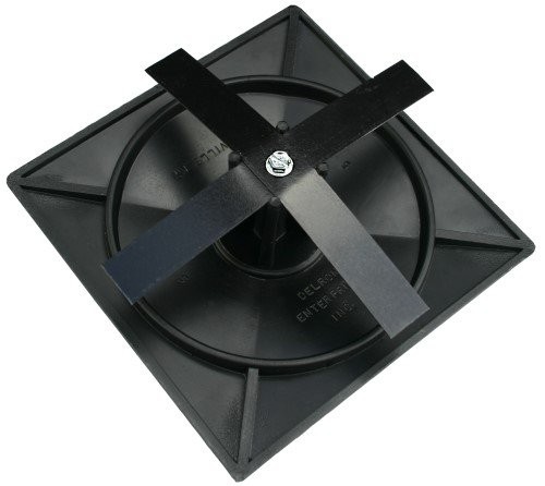 5" Square Light Pole Top Cap- Black Plastic by Deltech Manufacturing