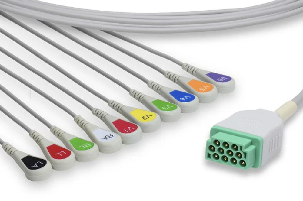 GE Carescape Compatible Direct-Connect EKG Cable Snap -Ships Same Day