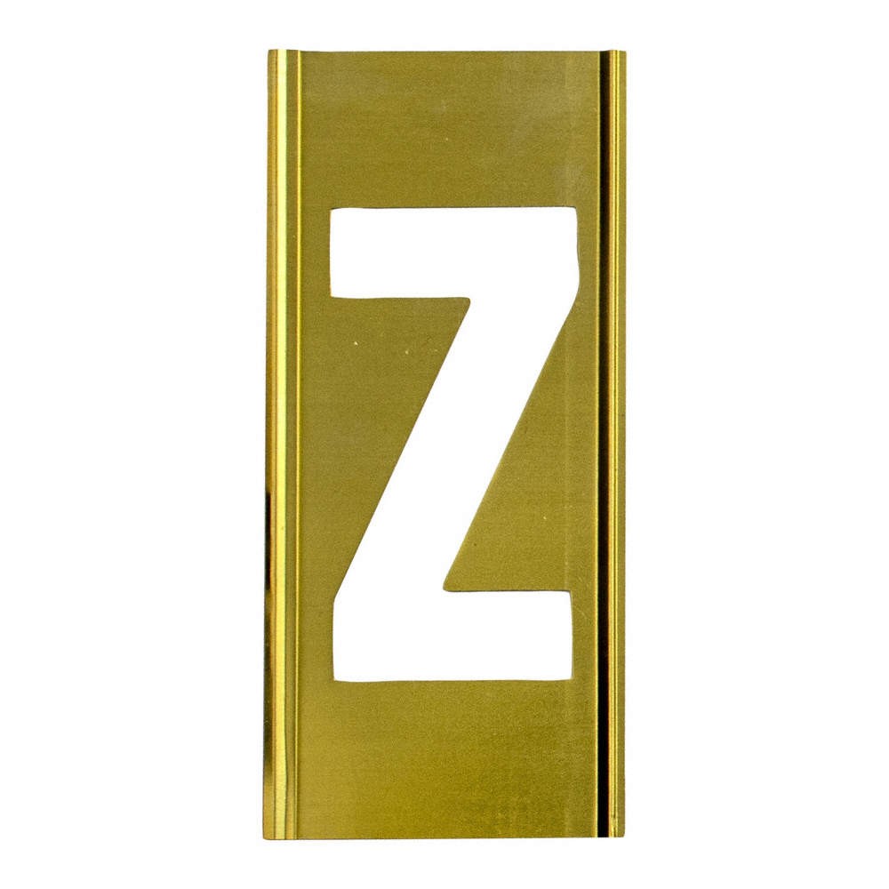C.H. HANSON  Stencil Sort-1 In. Brass Gothic Z 900H48