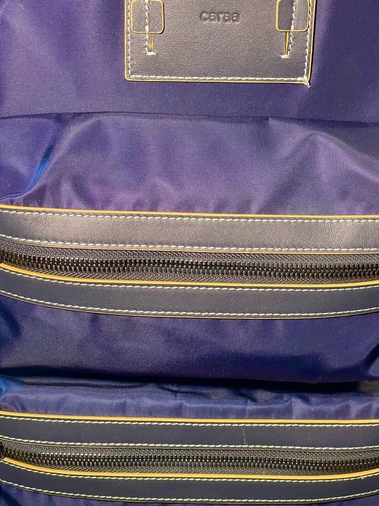 CARAA Apartment Blue Nylon Medium Backpack Zippers Padded Adjustable Straps